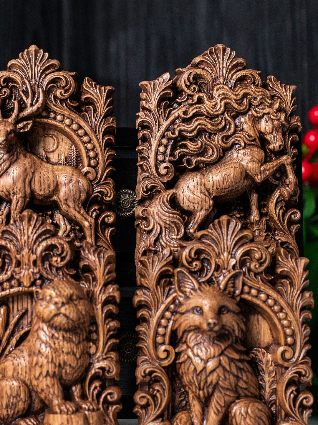 Horse Totem Wooden Statue