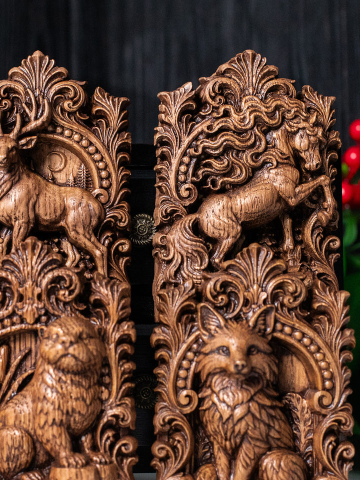 Horse Totem Wooden Statue