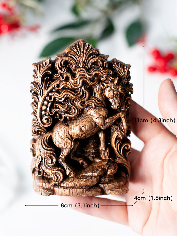 Horse Totem Wooden Statue