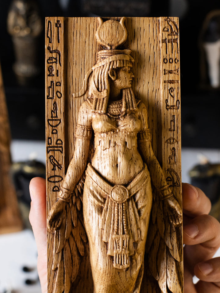 Egyptian Goddess Isis | Wooden figurine for Pagan Altar kit