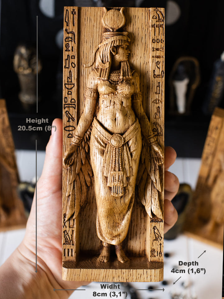 Egyptian Goddess Isis | Wooden figurine for Pagan Altar kit