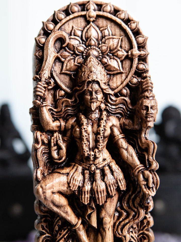 Kali Ma Goddess Wooden Statue