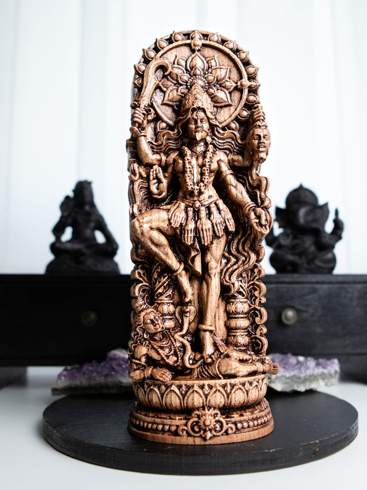 Kali Ma Goddess Wooden Statue