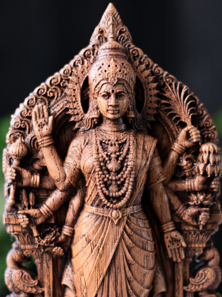 Dhanya Lakshmi Statue – Lakshmi Ji on Lotus for Mandir & Diwali Decor