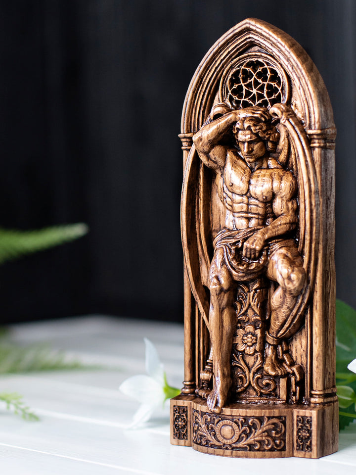 Lucifer Statue – Fallen Angel Occult Sculpture in Gothic Style