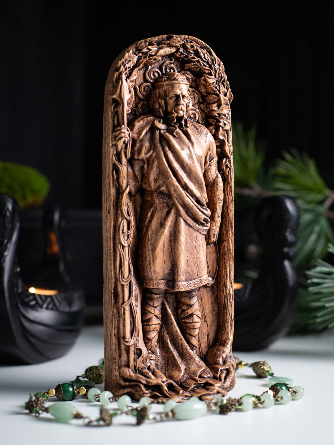 Lugh, Celtic God | Wooden statue for Pagan rituals