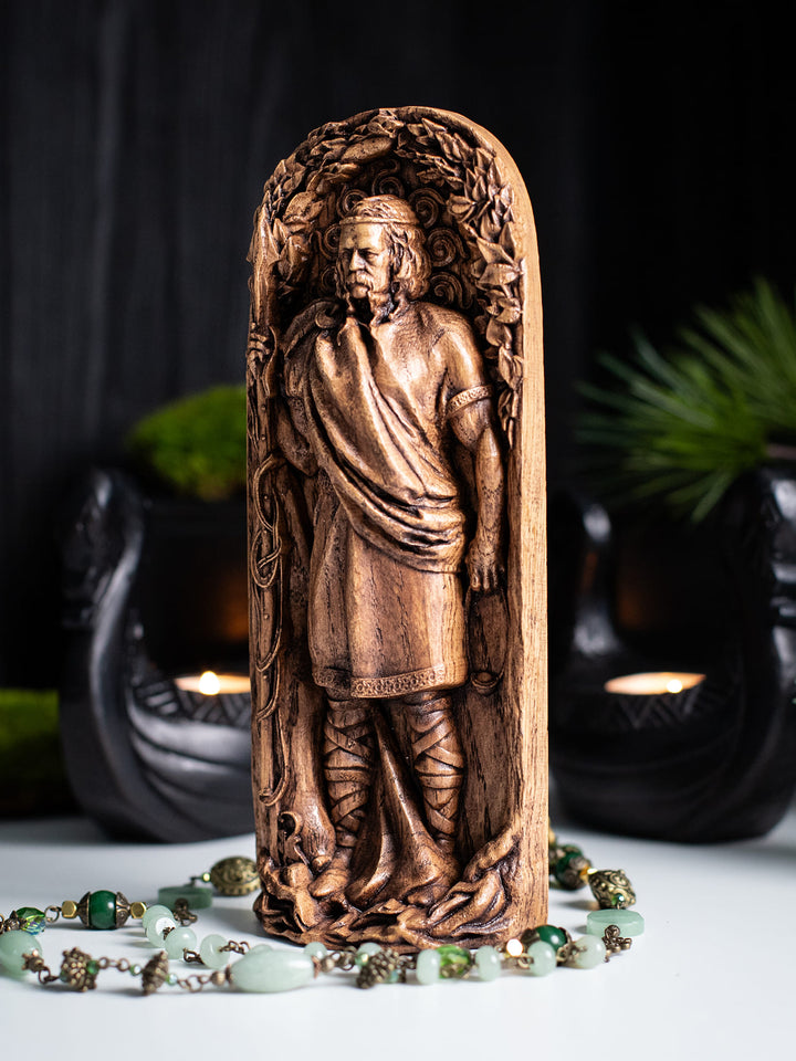 Lugh, Celtic God | Wooden statue for Pagan rituals