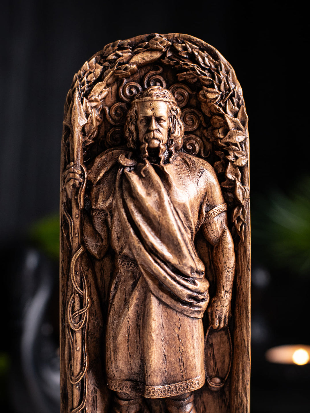 Lugh, Celtic God | Wooden statue for Pagan rituals