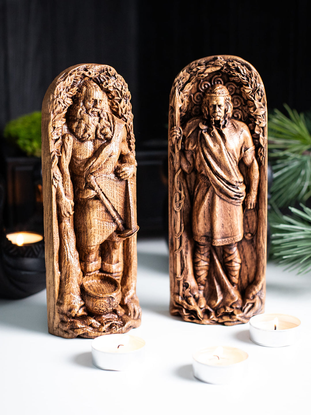 Lugh, Celtic God | Wooden statue for Pagan rituals