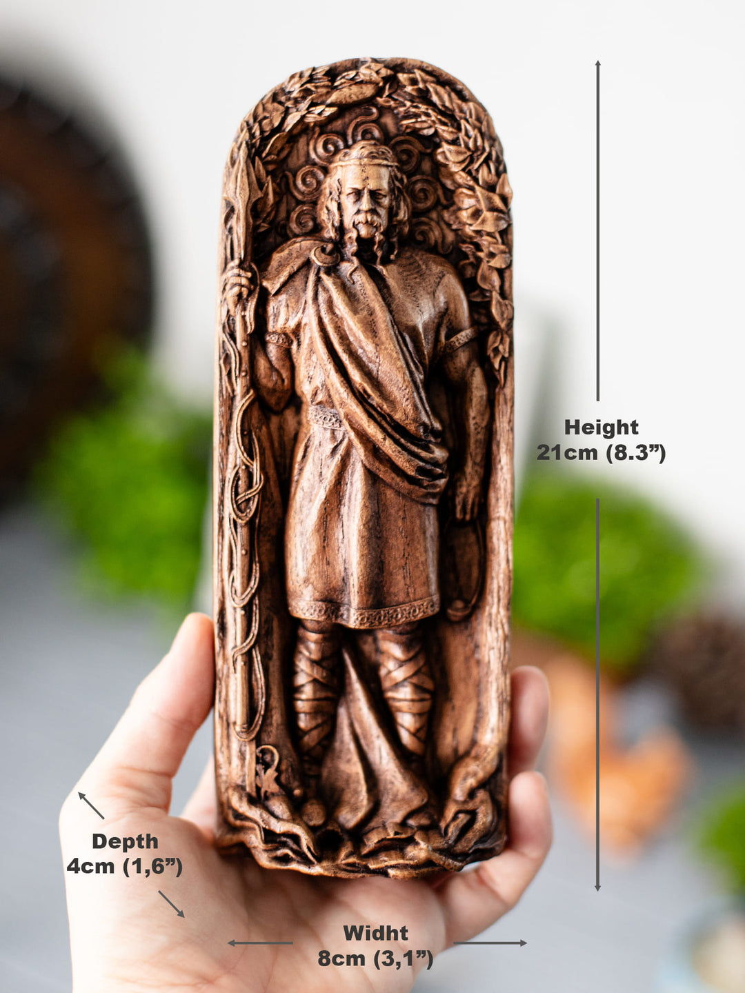 Lugh, Celtic God | Wooden statue for Pagan rituals