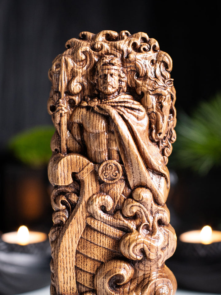 Celtic God Manannán mac Lir statue