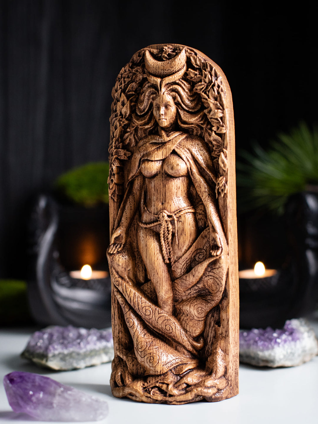 Moon Goddess statue known as the Celtic Goddess Aradia
