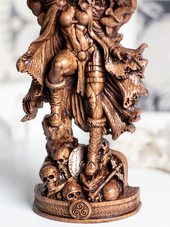 Morrigan Statue Celtic War and Fate Goddess – Wood Carving