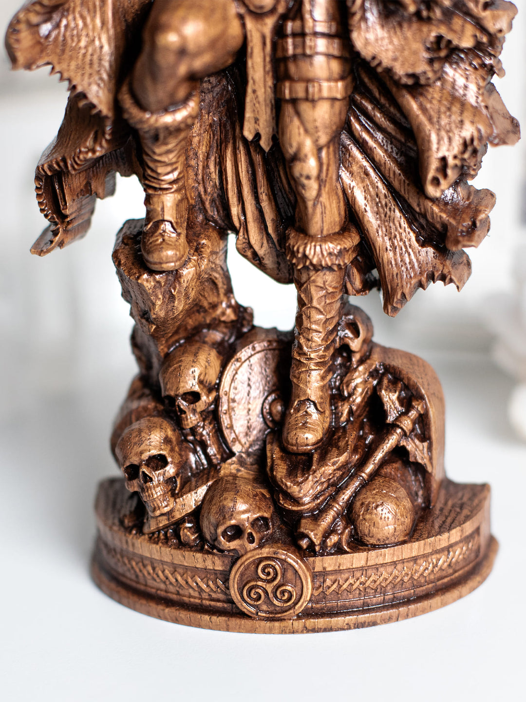 Morrigan Statue Celtic War and Fate Goddess – Wood Carving