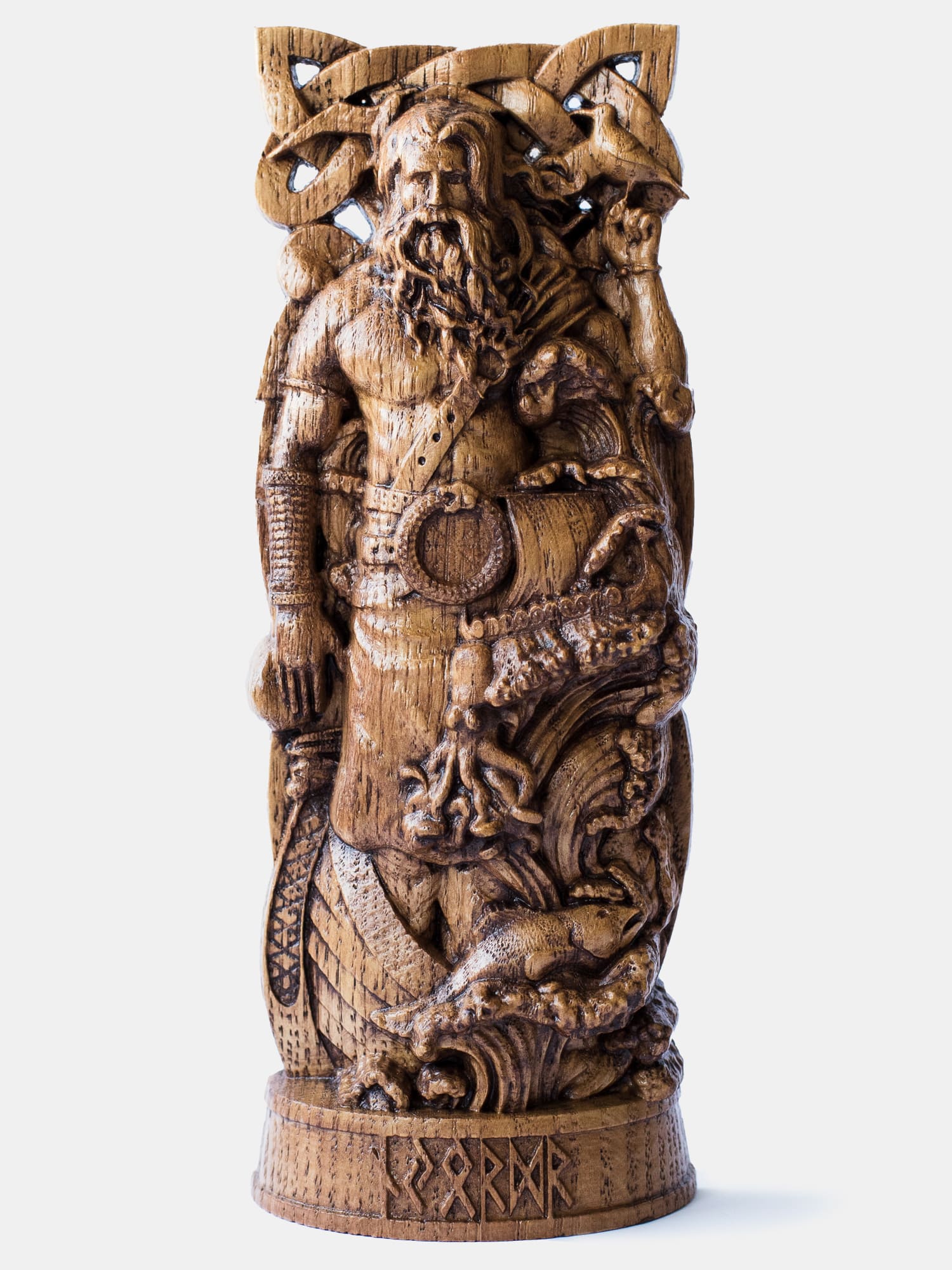 Njord Figurine - Norse God with Boat and Seagull – Blagowood