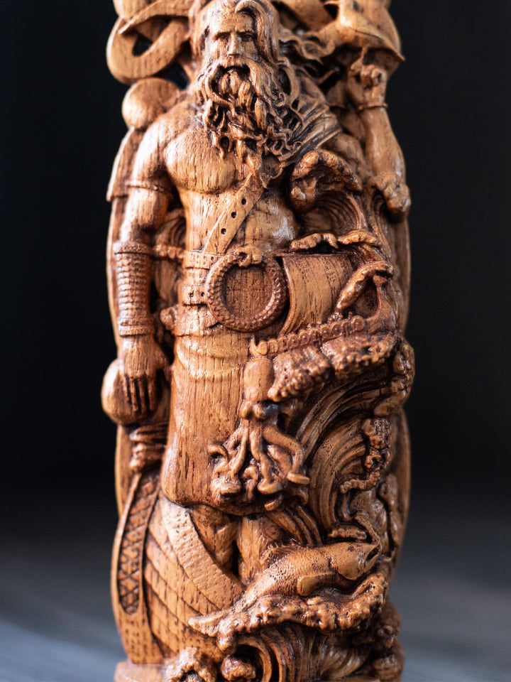 Njord Figurine - Norse God with Boat and Seagull