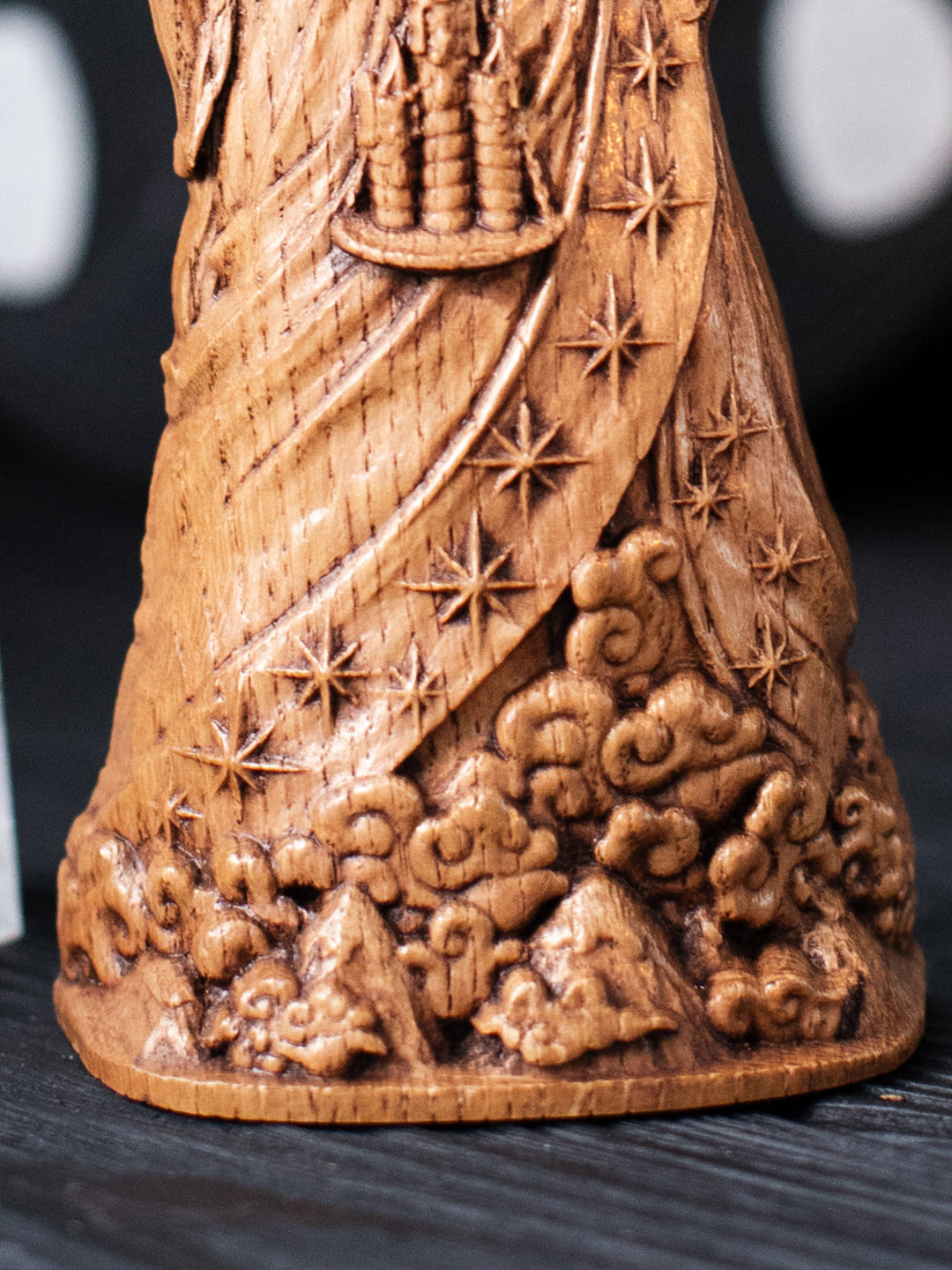 Nyx Figurine - Greek Night Goddess with Moon and Owls