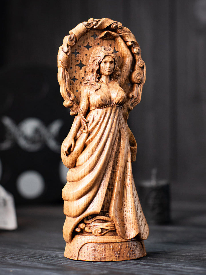 Nyx Deity Figurine: Ethereal Starry Night Altar Decor