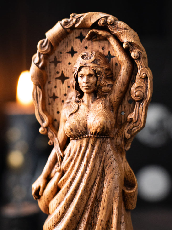 Nyx Deity Figurine: Ethereal Starry Night Altar Decor