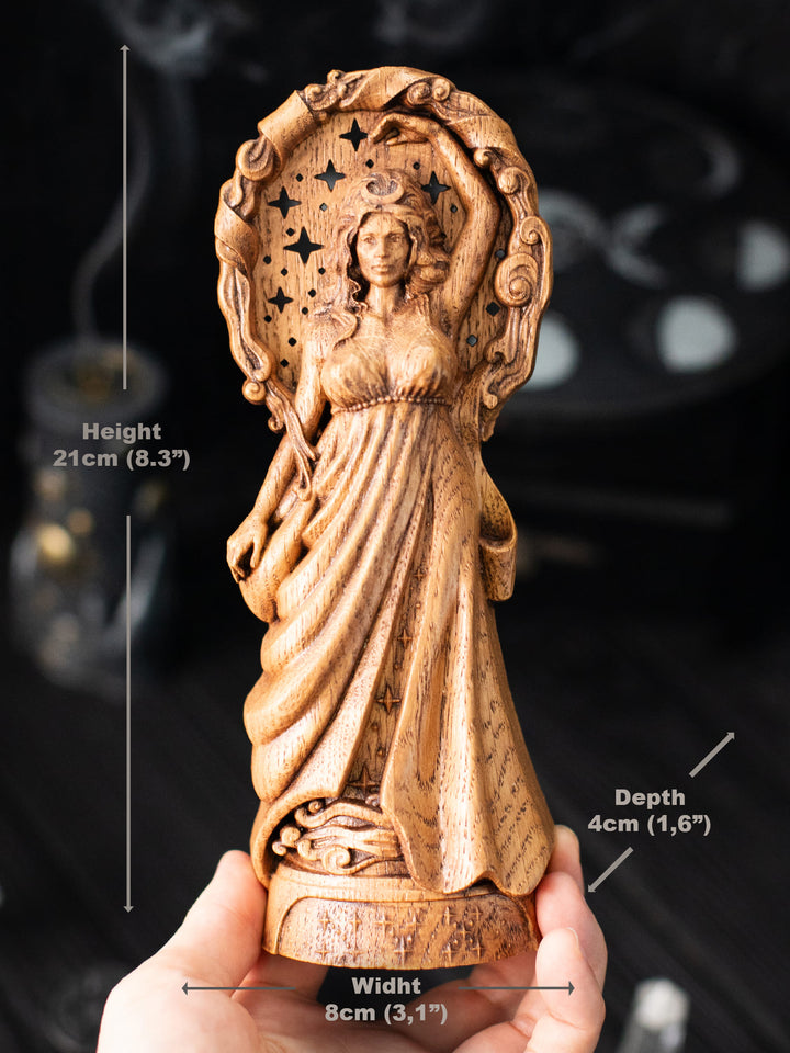 Nyx Deity Figurine: Ethereal Starry Night Altar Decor