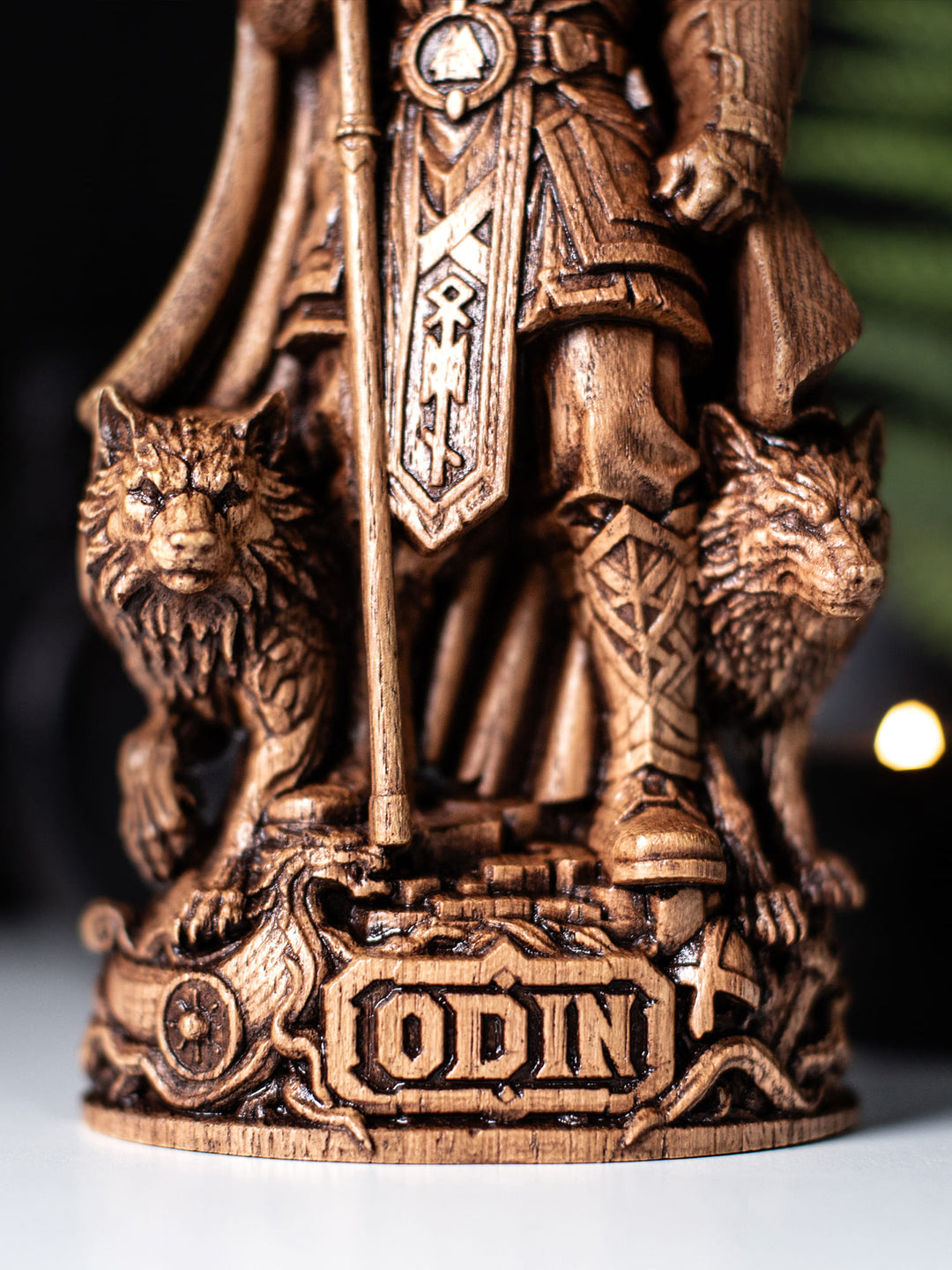 Odin Statue Wood | Wotan Figure | Blagowood