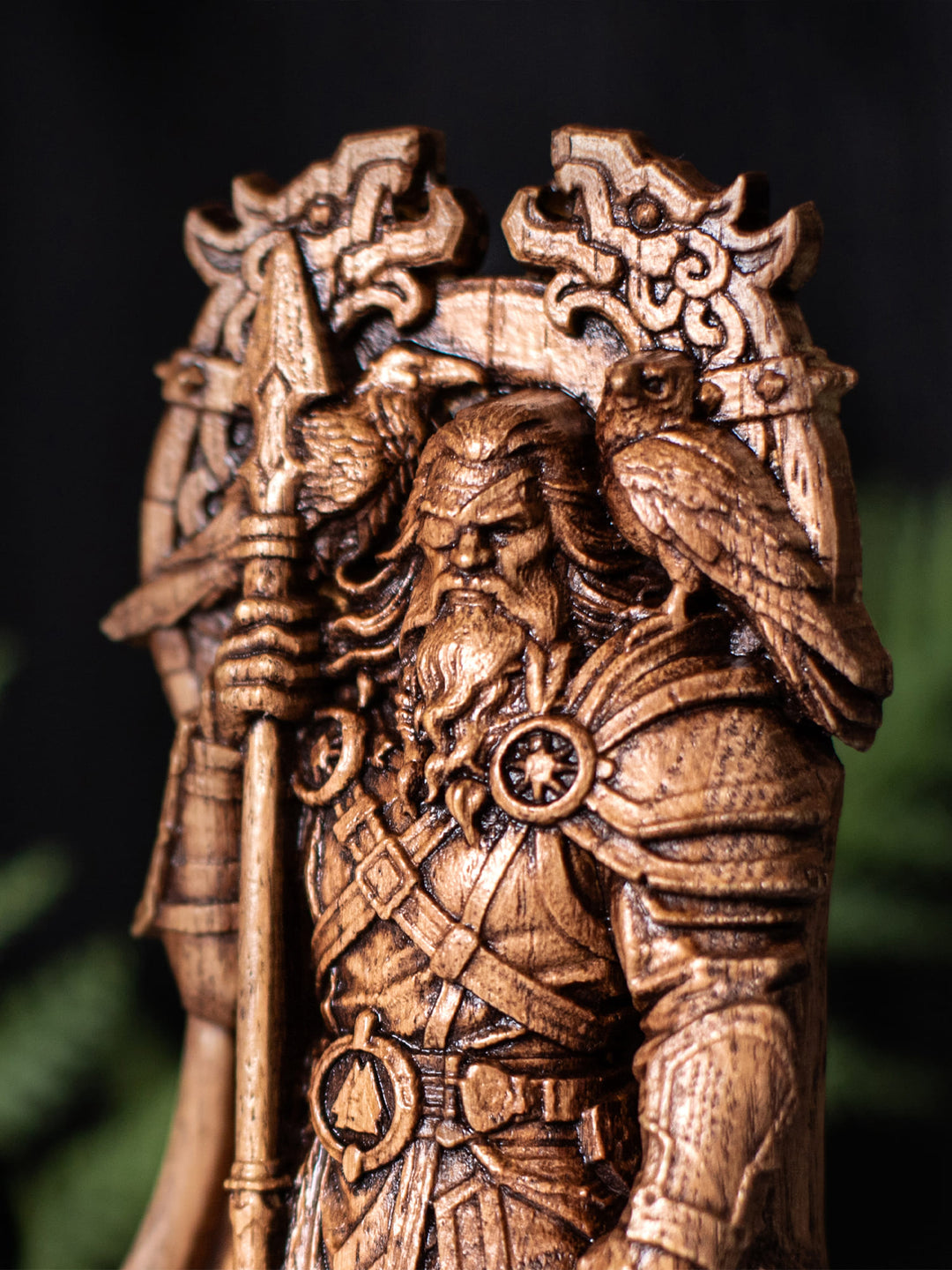 Odin Statue Wood | Wotan Figure | Blagowood