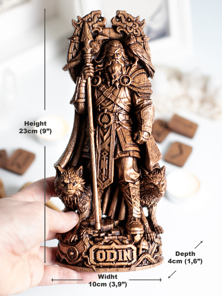Odin Statue Wood | Wotan Figure | Blagowood
