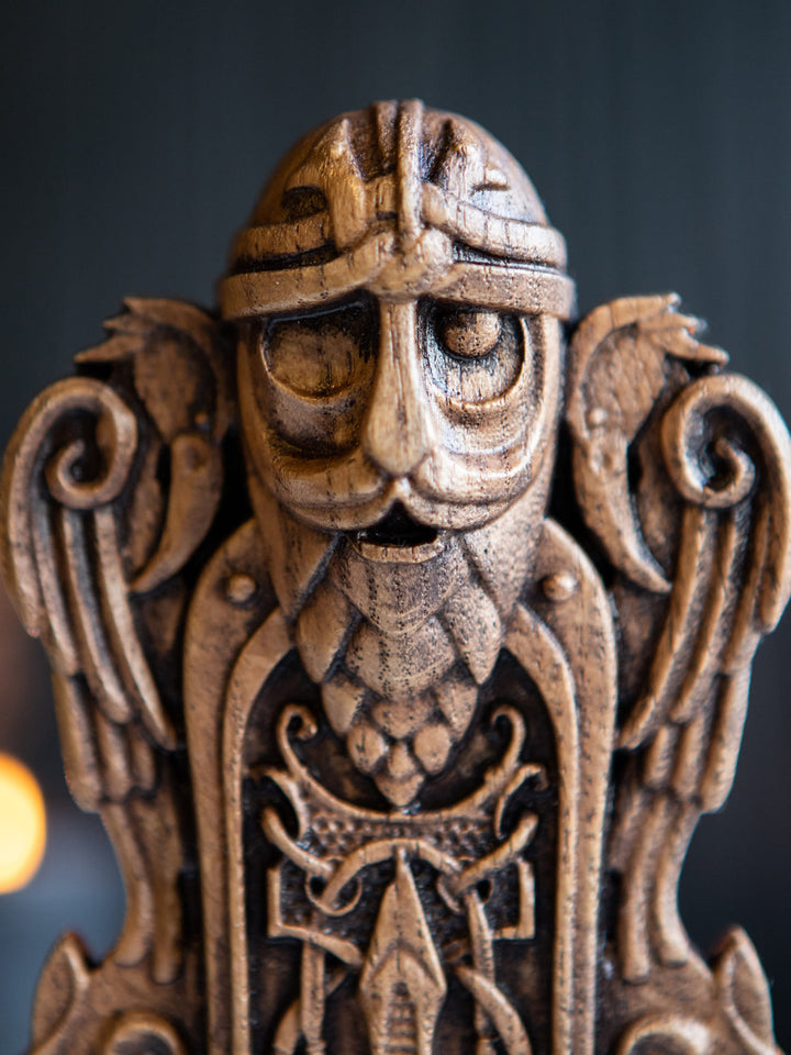 Odin Wooden Bust: Norse All-Father Wisdom