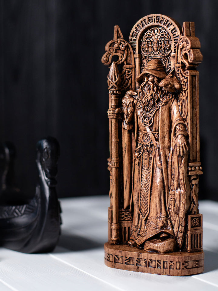 Odin Statue – Norse Mythology Allfather Viking Figurine