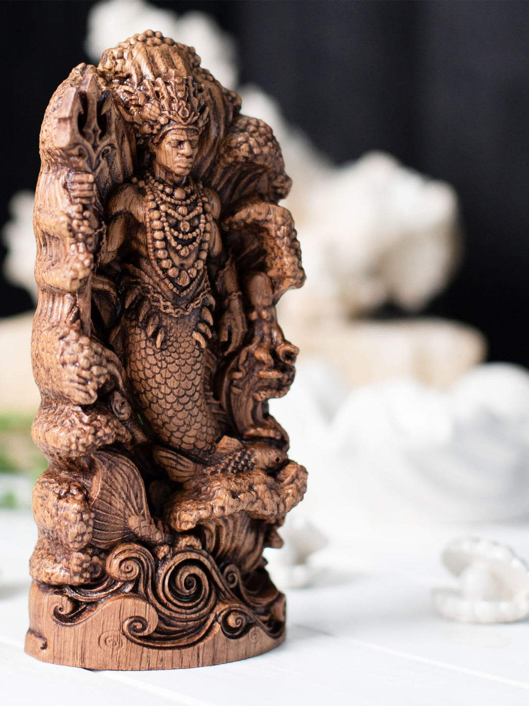 Olokun Statue – Yoruba Water Deity Orixa Figurine