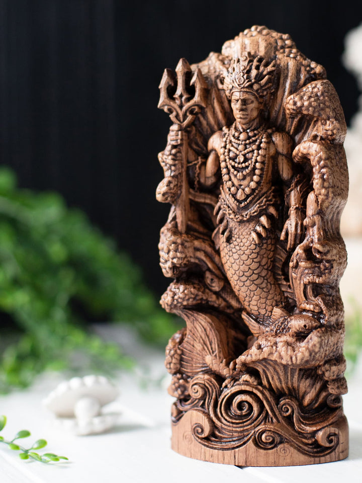 Olokun Statue – Yoruba Water Deity Orixa Figurine