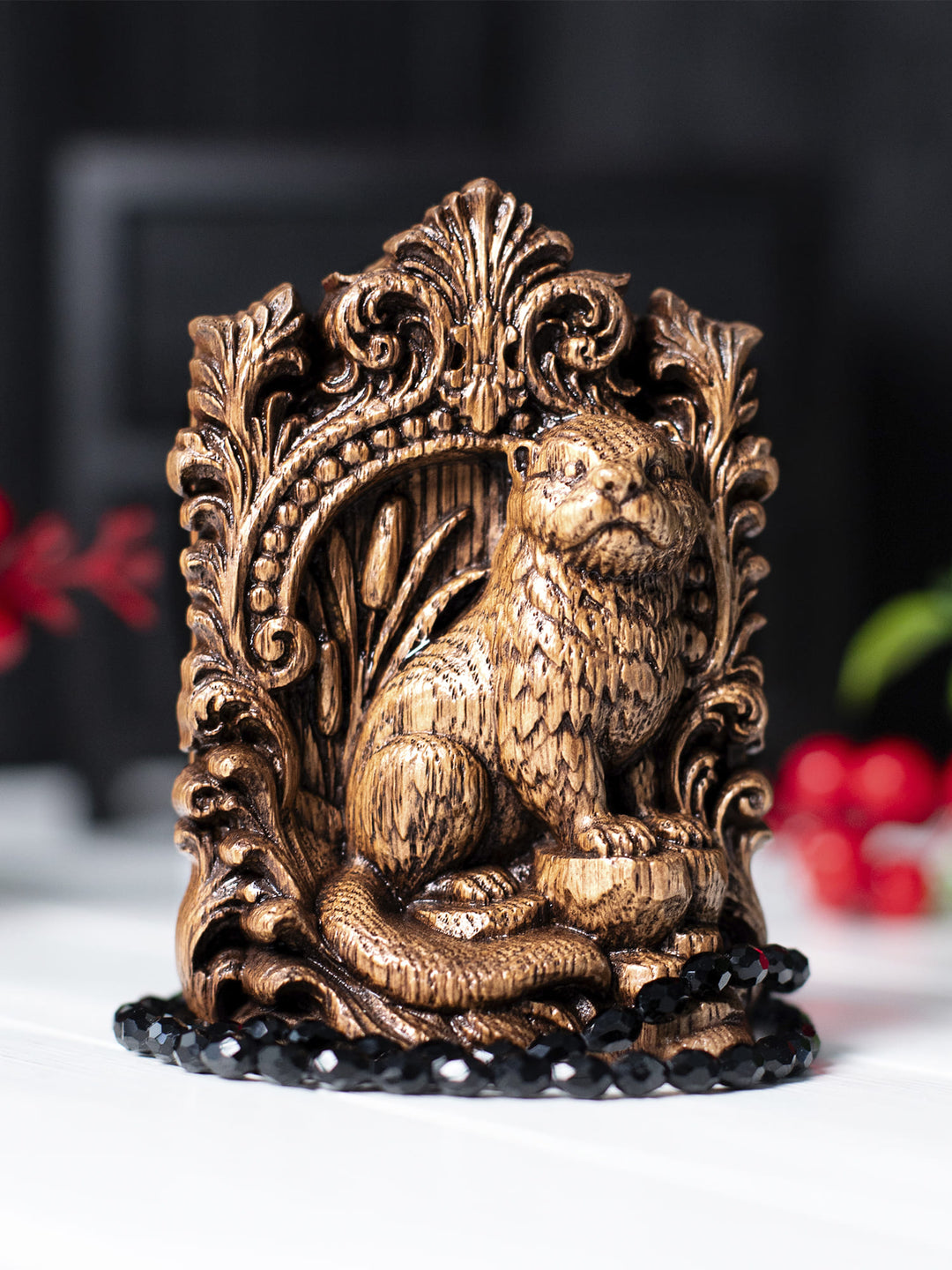 Otter Wooden Statue