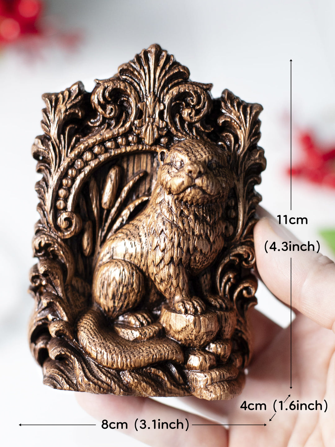 Otter Wooden Statue