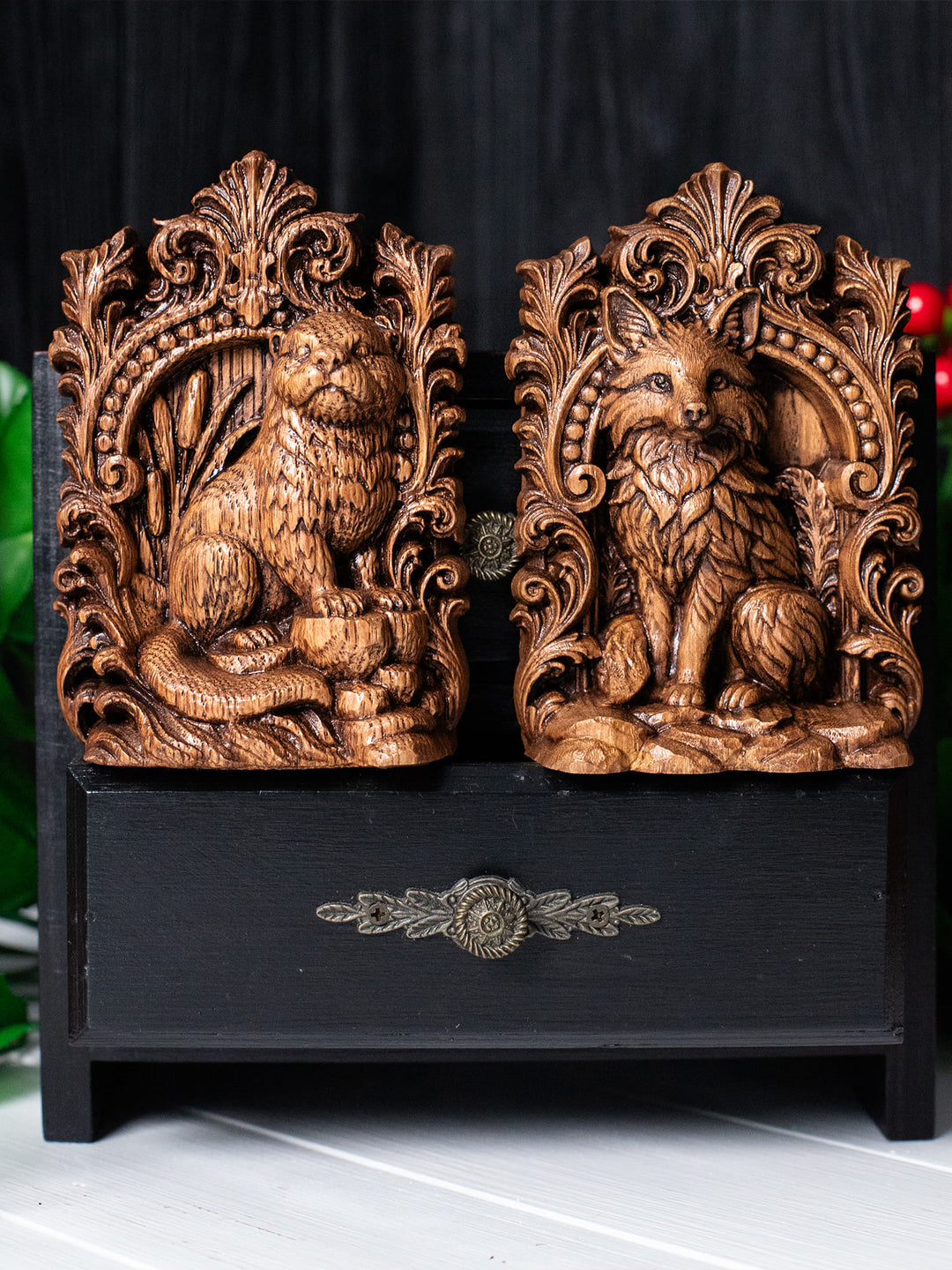 Otter Wooden Statue