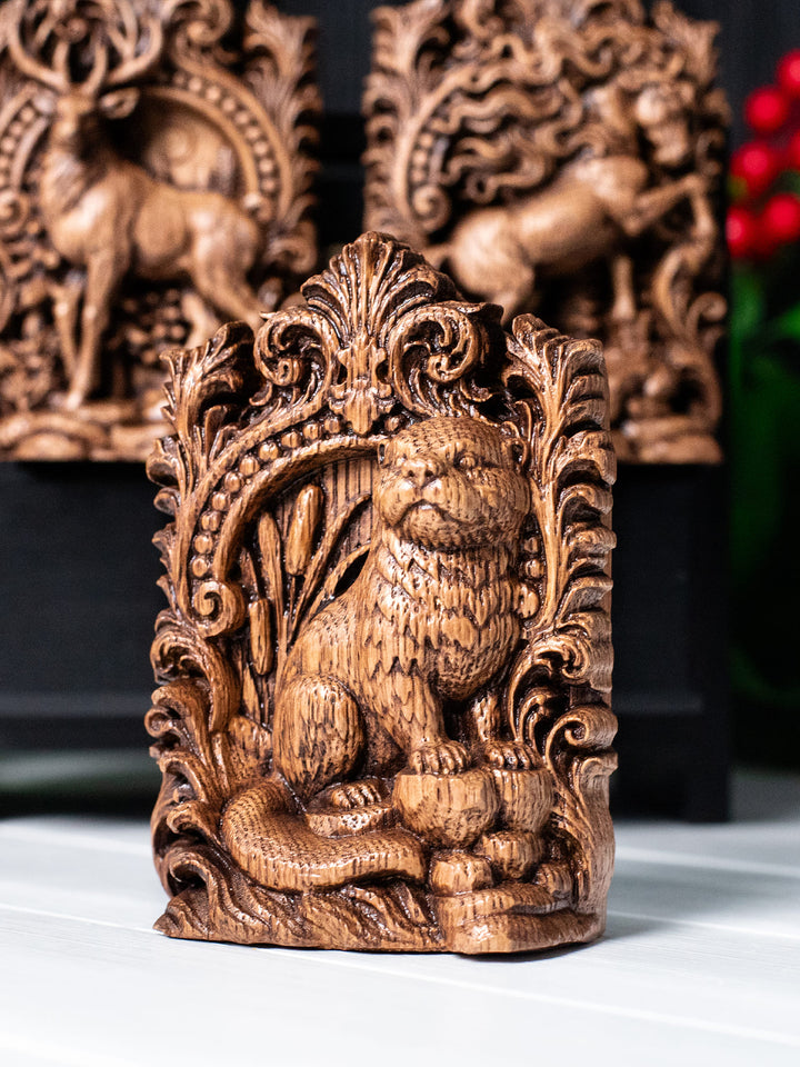 Otter Wooden Statue