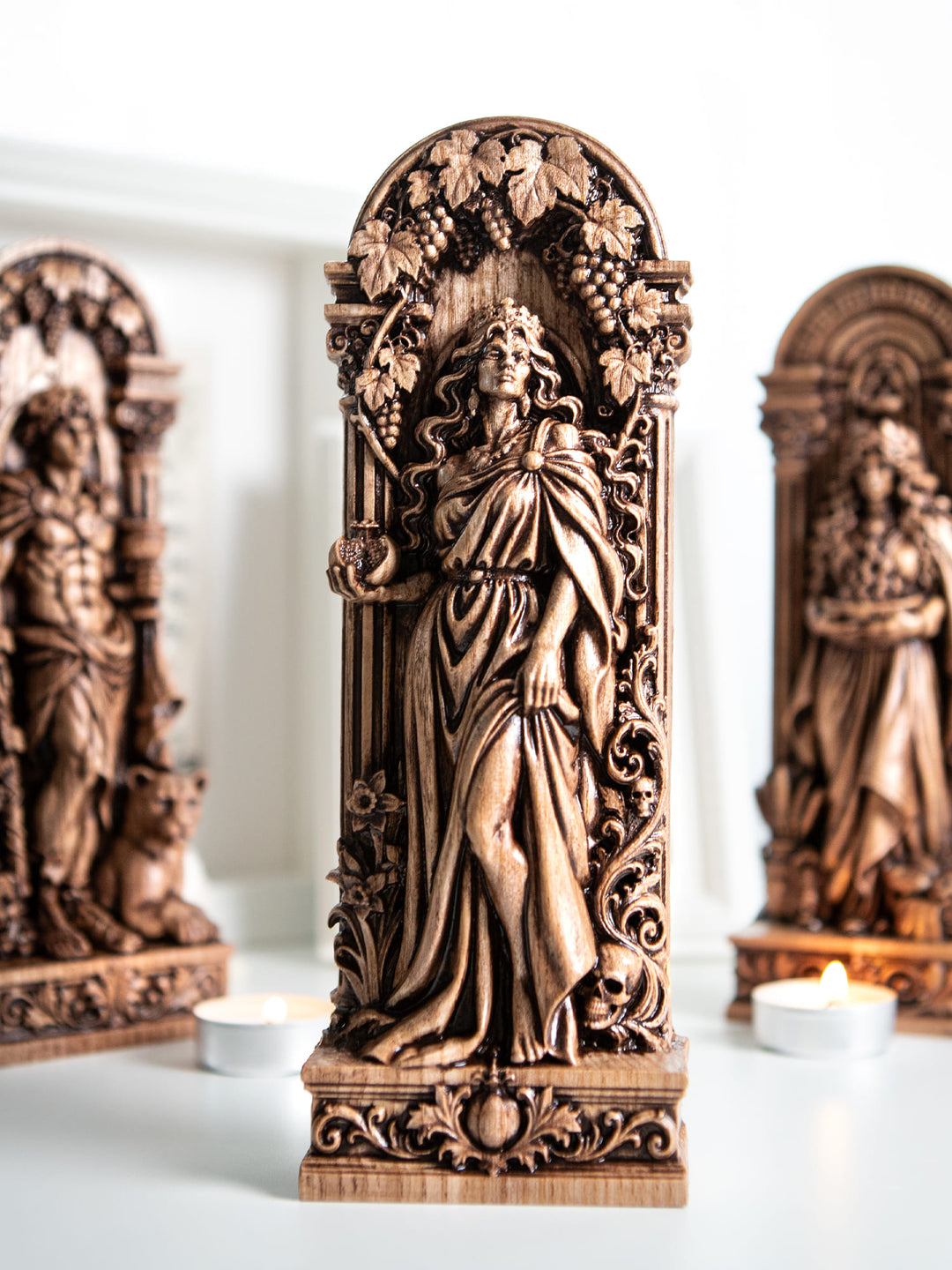 Persephone Goddess Wooden Statue