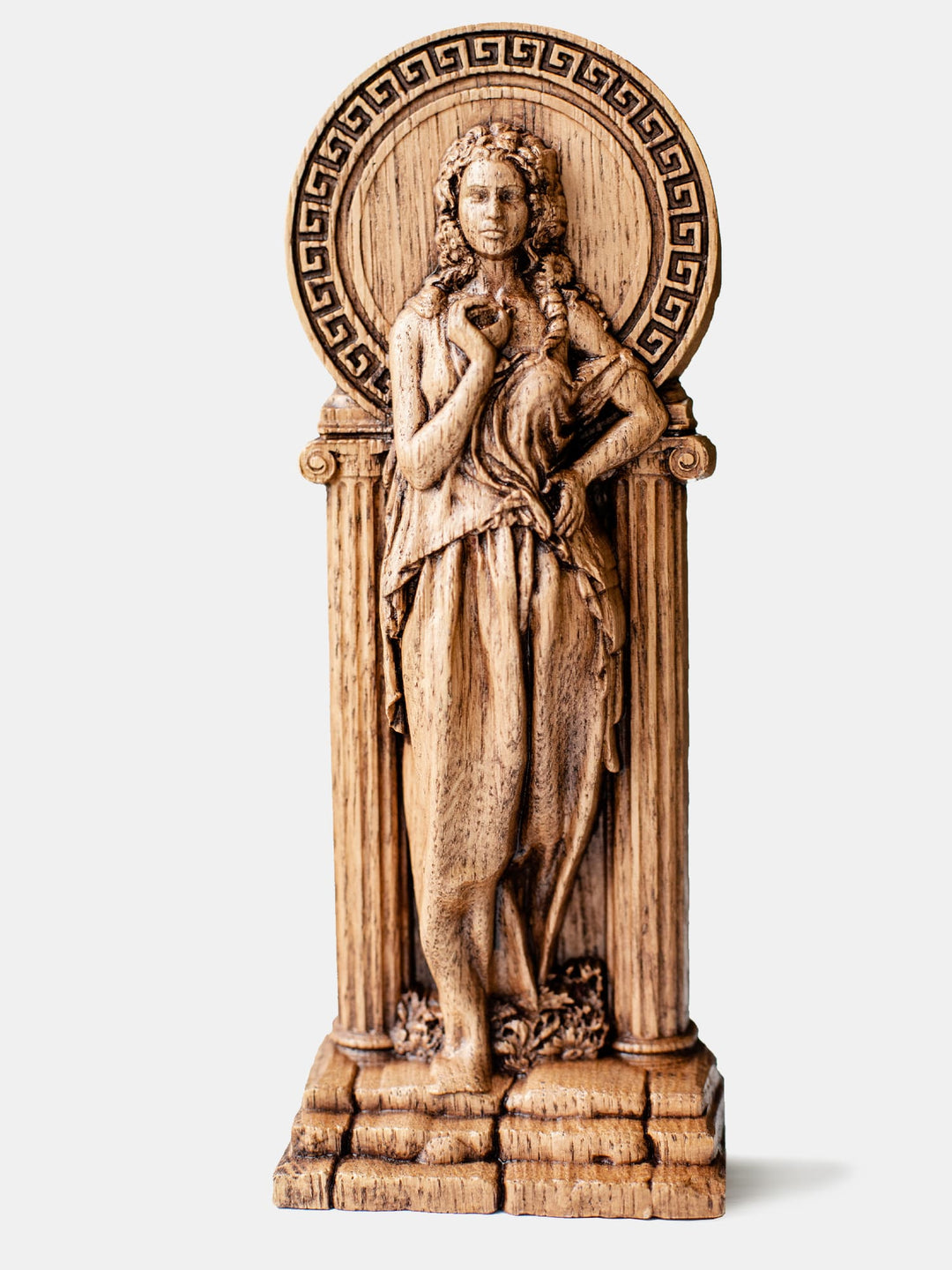 Greek Goddess Persephone statue made from wood