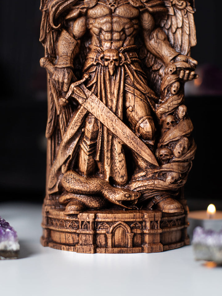 Samael Fallen Angel Wooden Statue