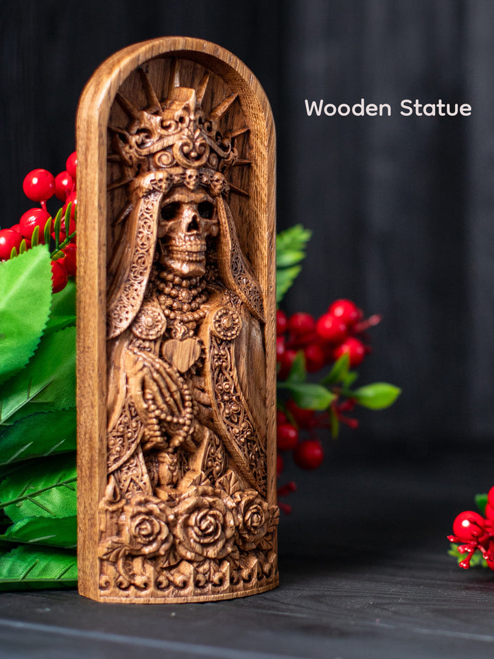 Santa Muerte Goddess: Skeleton Deity Bust