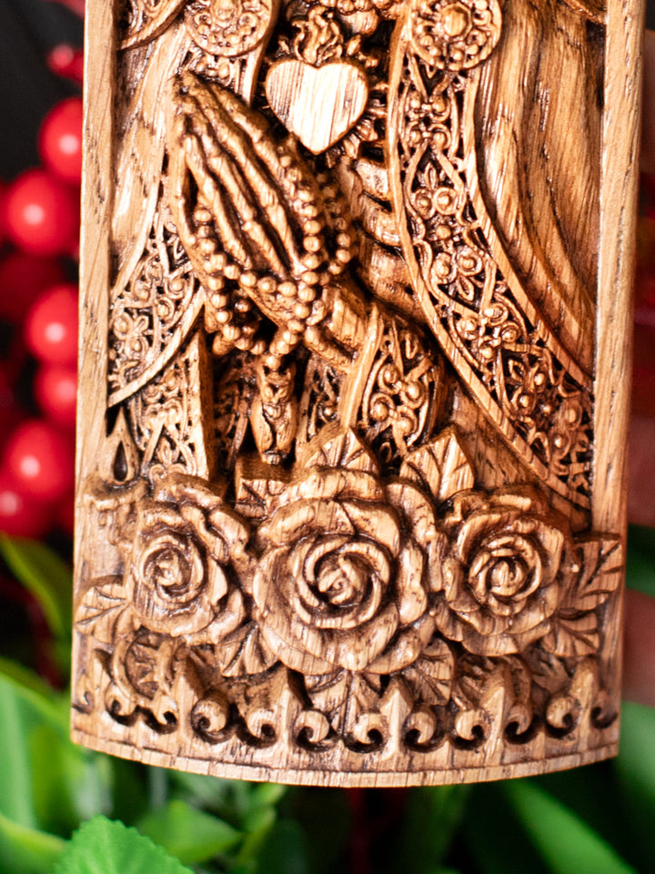 Santa Muerte Goddess: Skeleton Deity Bust