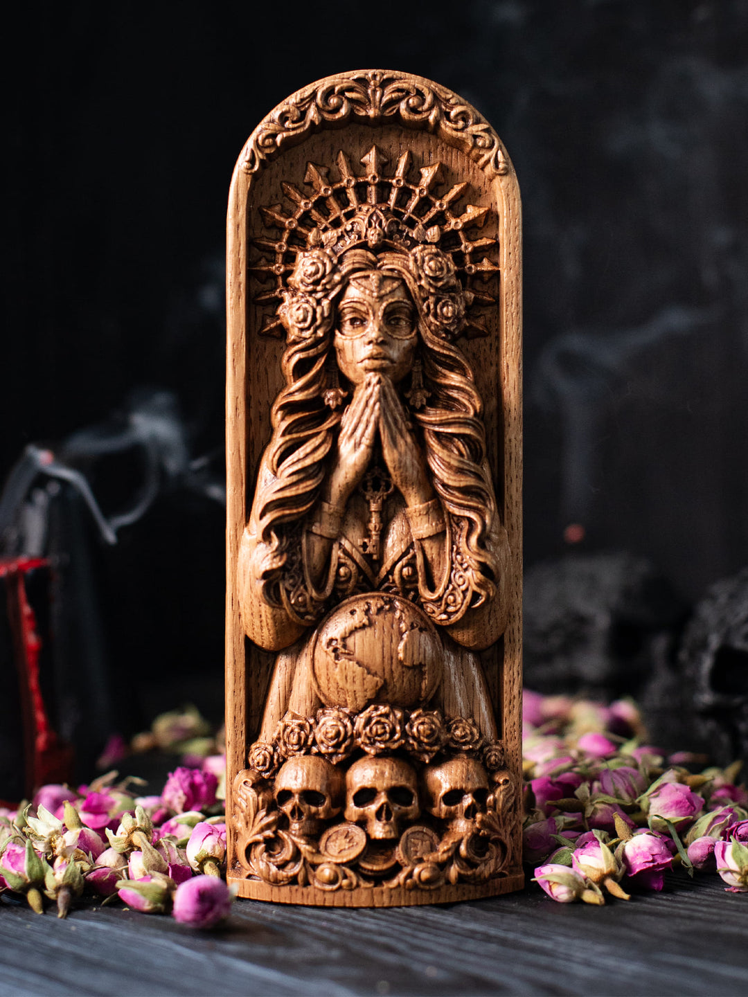 Young Girl Santa Muerte Goddess Bust