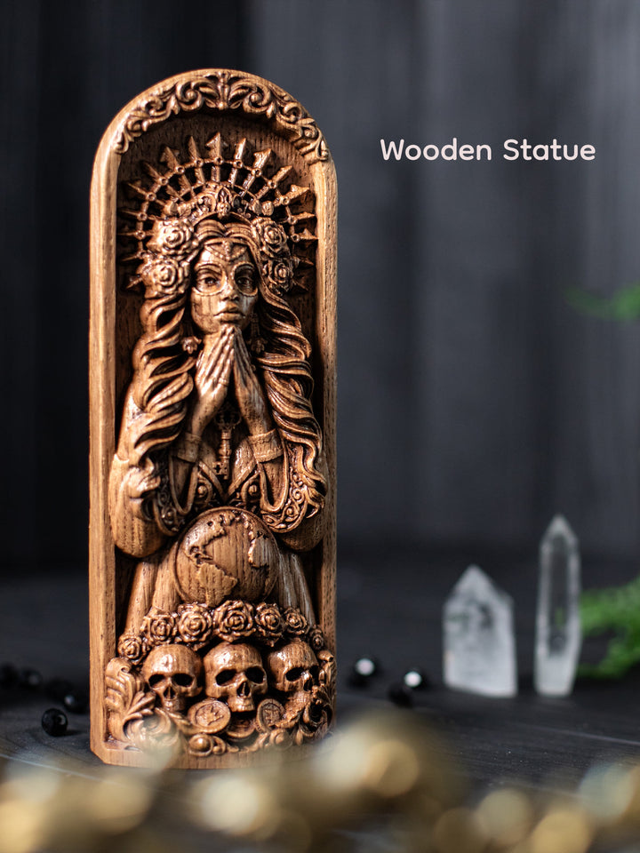 Young Girl Santa Muerte Goddess Bust