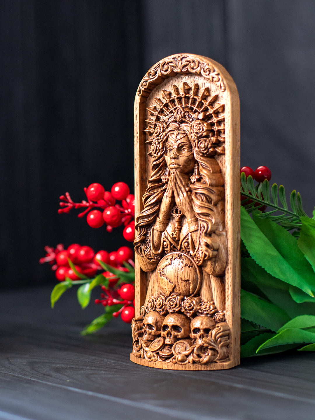 Young Girl Santa Muerte Goddess Bust