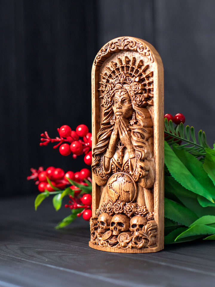 Young Girl Santa Muerte Goddess Bust