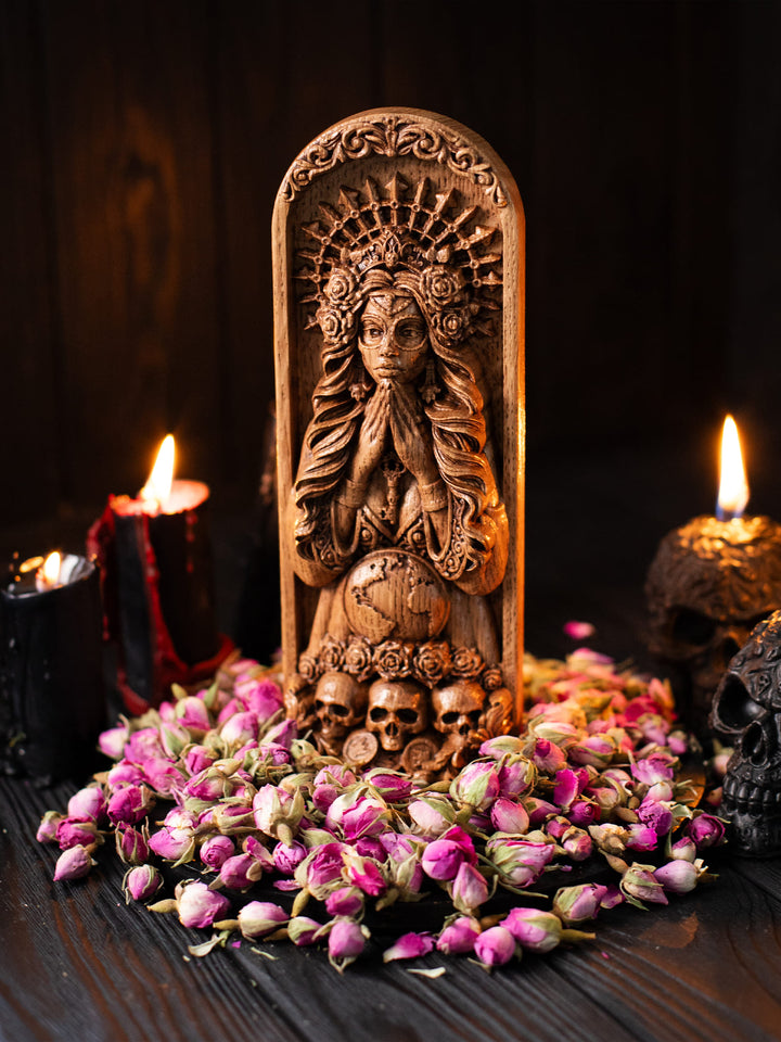 Young Girl Santa Muerte Goddess Bust