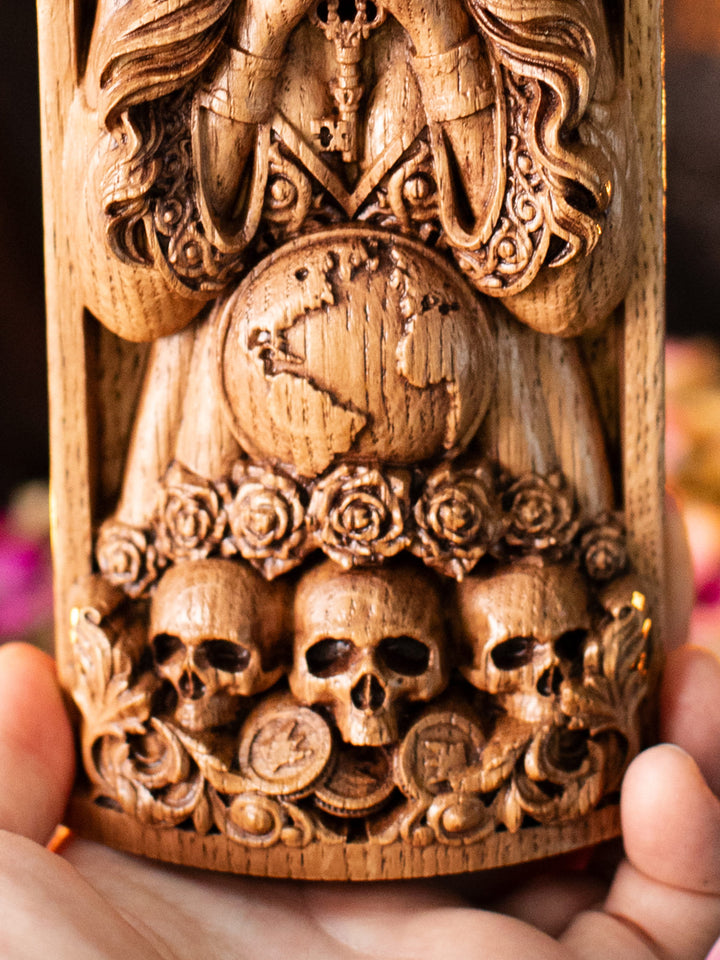 Young Girl Santa Muerte Goddess Bust
