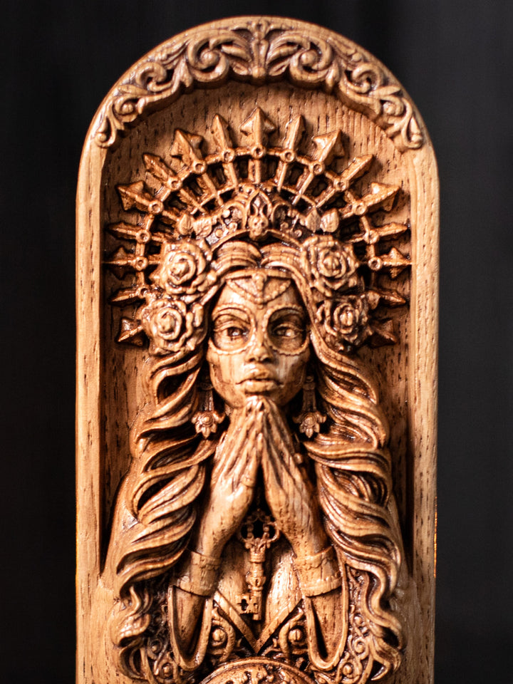 Young Girl Santa Muerte Goddess Bust
