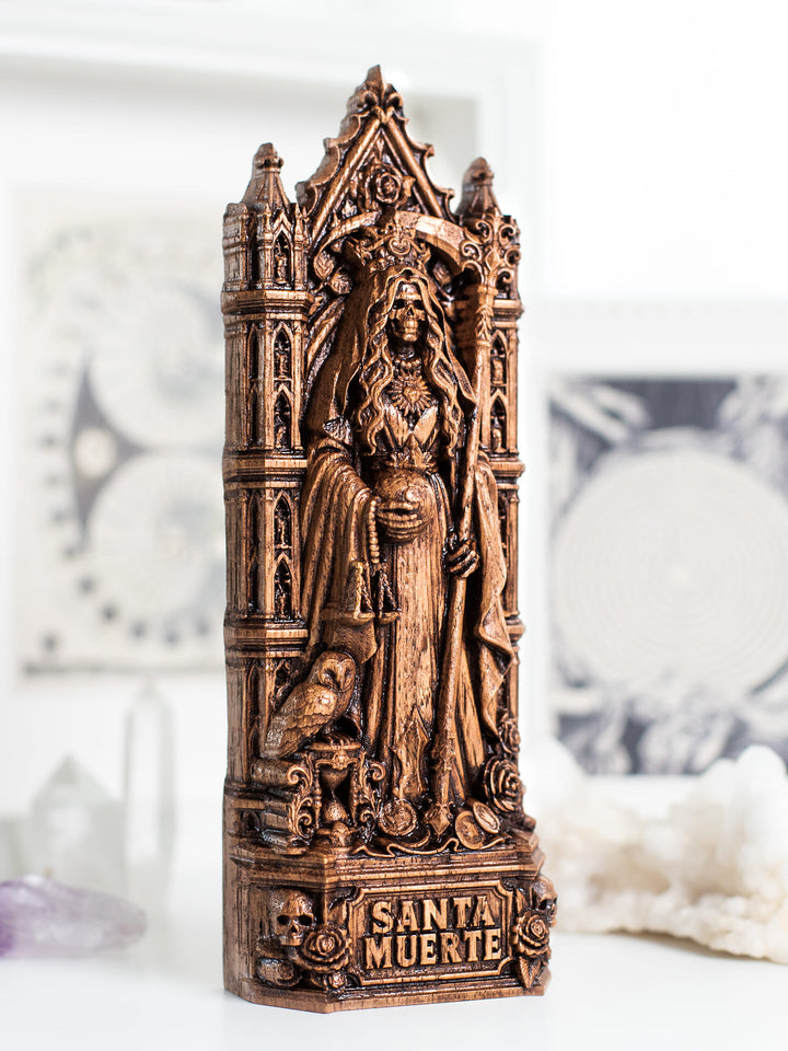 Santa Muerte Wooden Statue