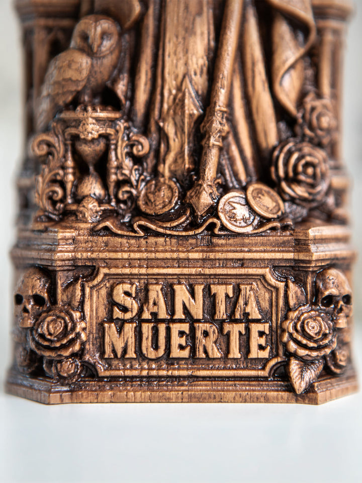 Santa Muerte Wooden Statue