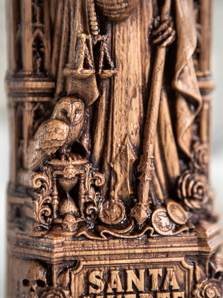 Santa Muerte Wooden Statue